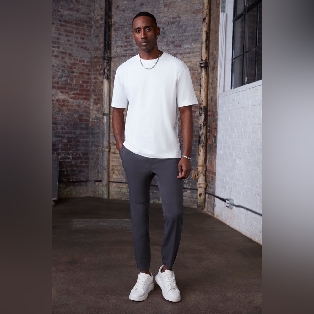 PROJEK RAW Men's Charcoal Chino  Cotton Waistband Pants